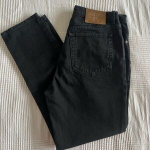 Cute 1990s 100% Cotton High Rise Slim Leg Black Jeans